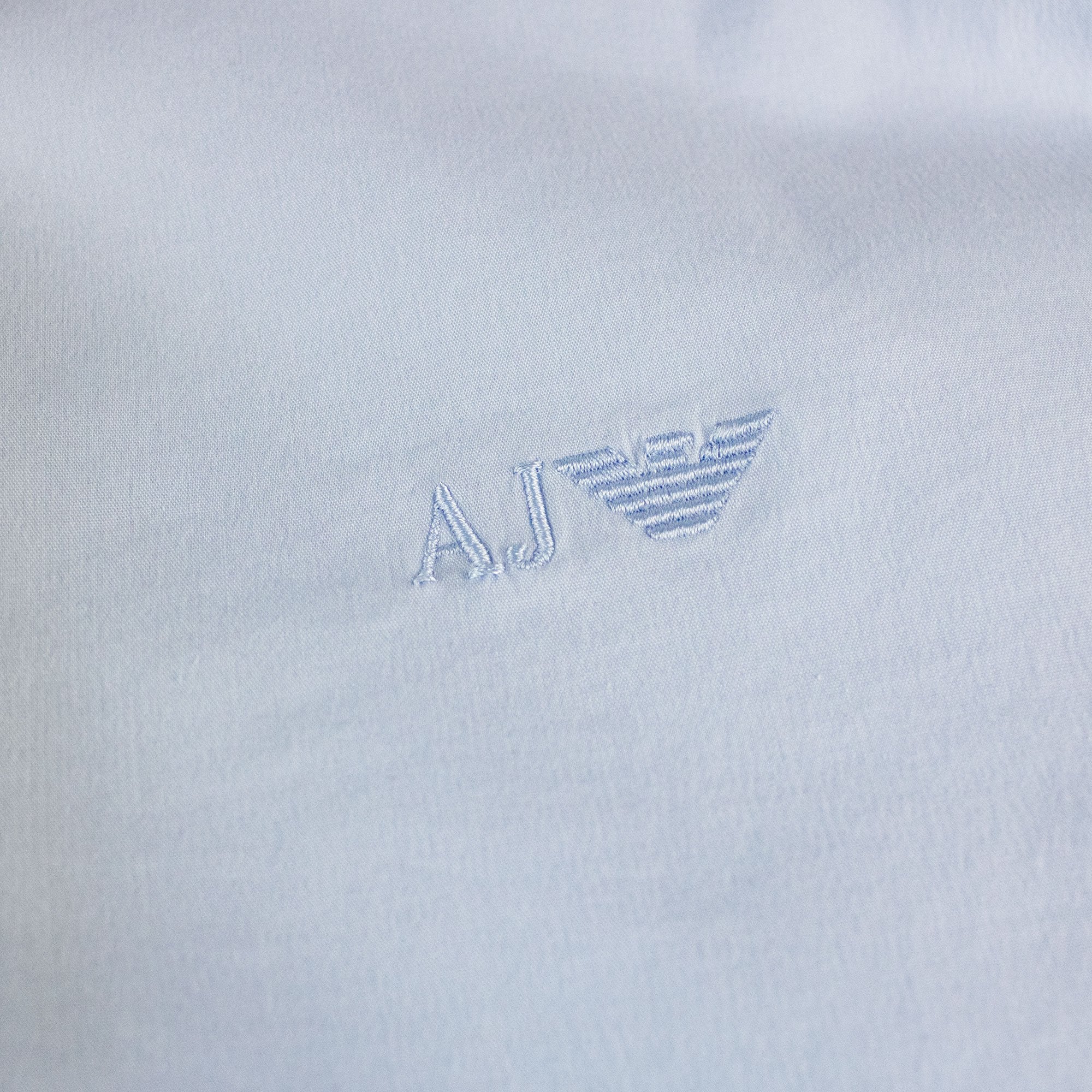Armani Jeans Aj Embroidered Logo L/s Shirt Azzurro