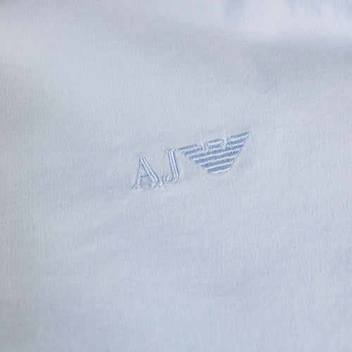 Armani Jeans Aj Embroidered Logo L/s Shirt Azzurro