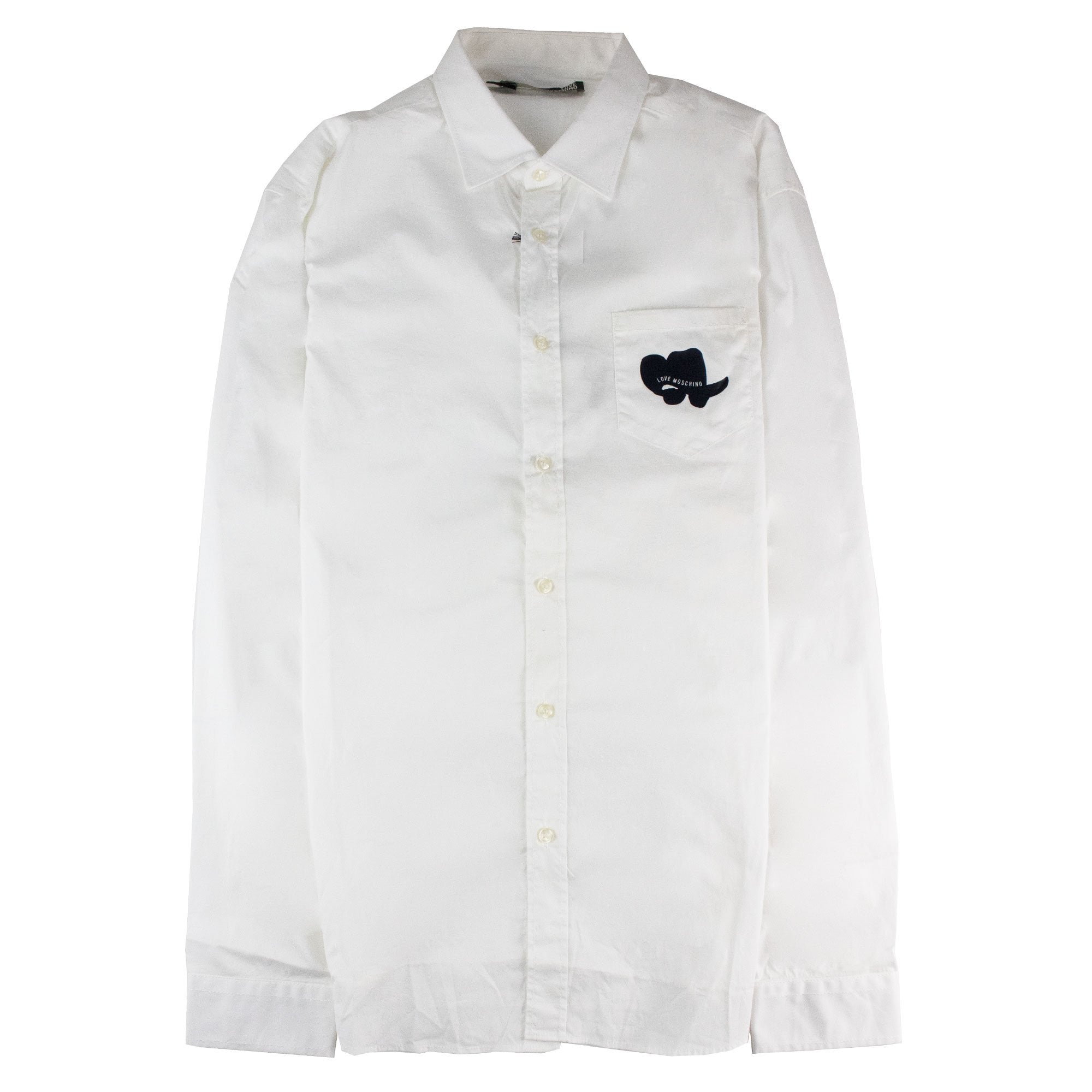 Love Moschino Embroidered Back Logo L/s Shirt White