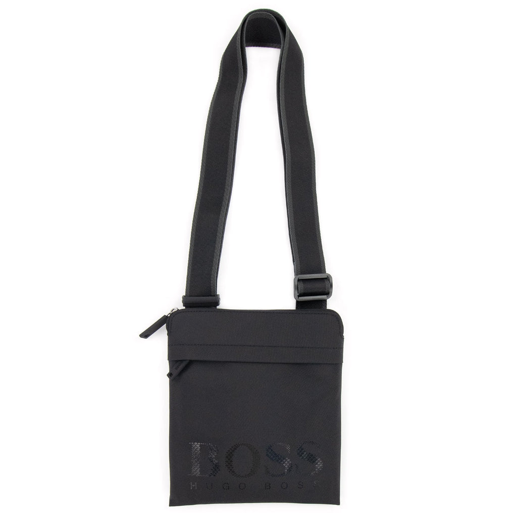 Hugo Boss Tonal Logo Structured Envelope Bag Black 001