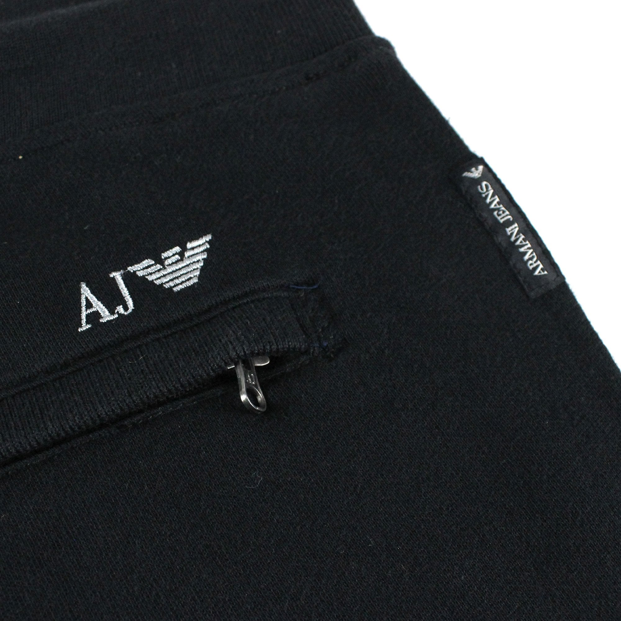 Armani Jeans Back Logo Jogging Pants Black