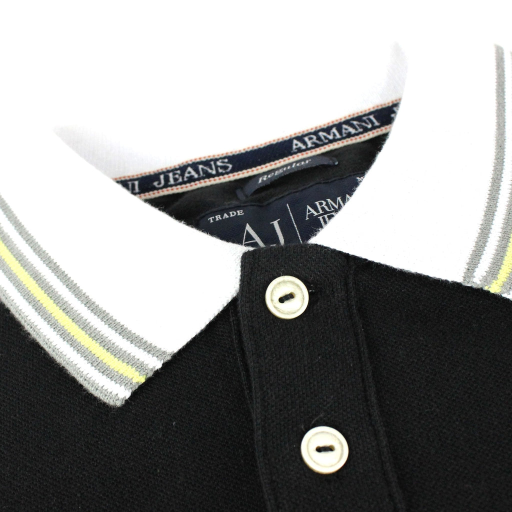 Armani Jeans Front Pocket S/s Polo Black