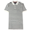 Armani Jeans Embroidered Logo Stripe Polo White