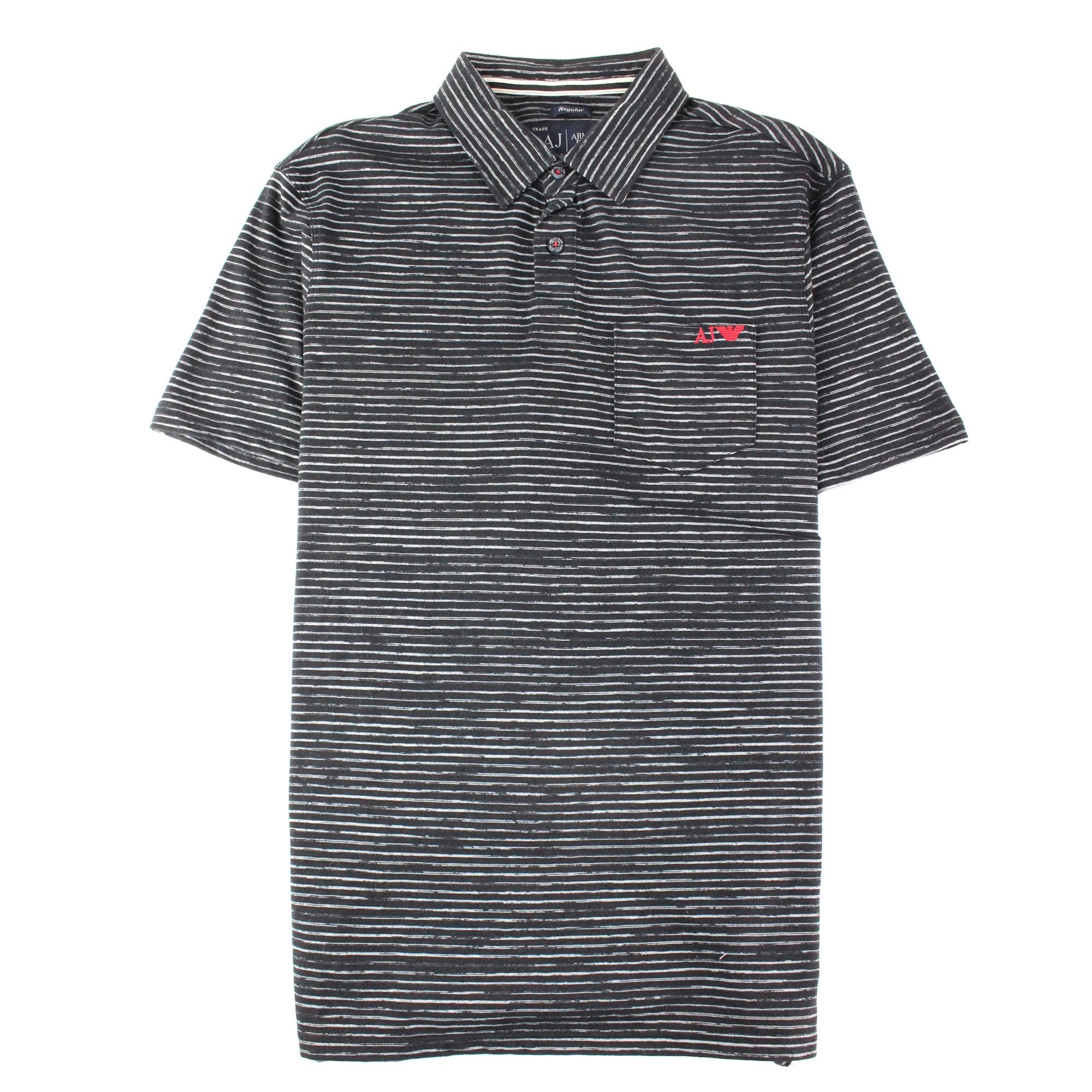 Armani Jeans Front Pocket Embroidered Logo S/s Polo Black