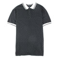 Armani Jeans All Over Print Logo S/s Polo Black