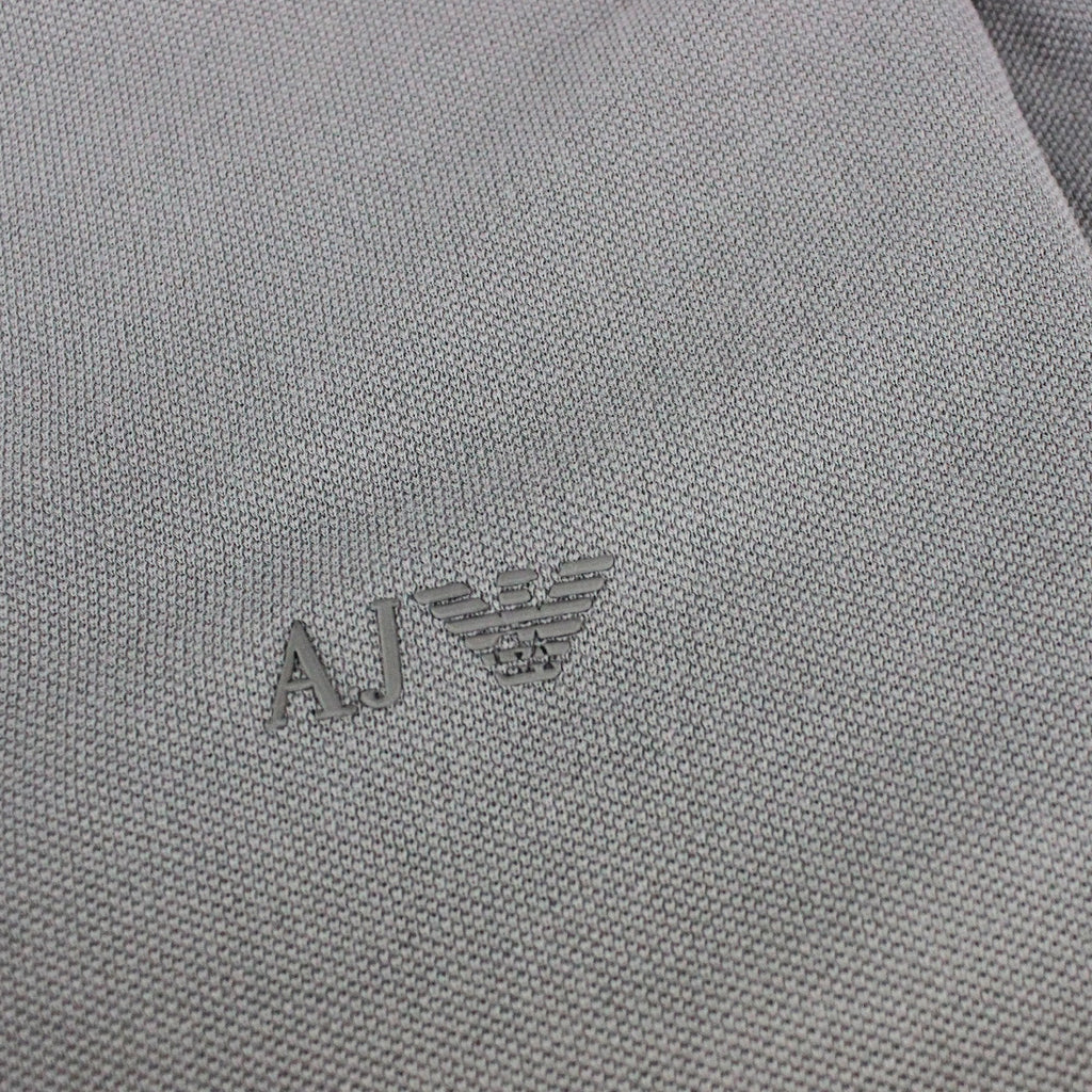 Armani Jeans Aj Eagle Logo Long Sleeve Polo Shirt Grigio Grey