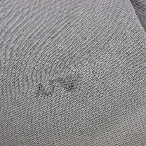 Armani Jeans Aj Eagle Logo Long Sleeve Polo Shirt Grigio Grey