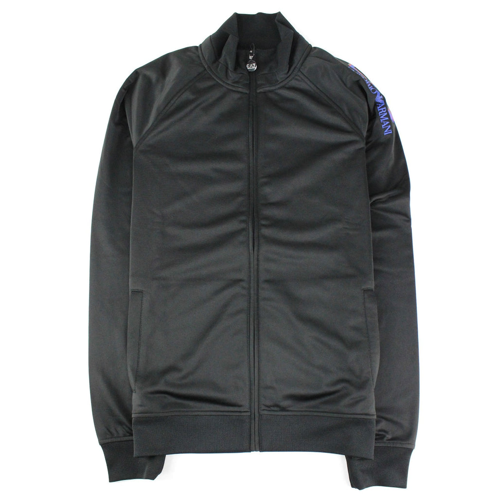 Ea7 3d Logo Zip Up Tracksuit Nero