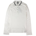 Armani Jeans Embroidered Logo Extra Slim L/s Polo Off White