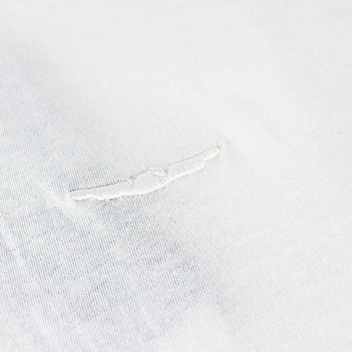 Armani Jeans Embroidered Logo Extra Slim L/s Polo Off White
