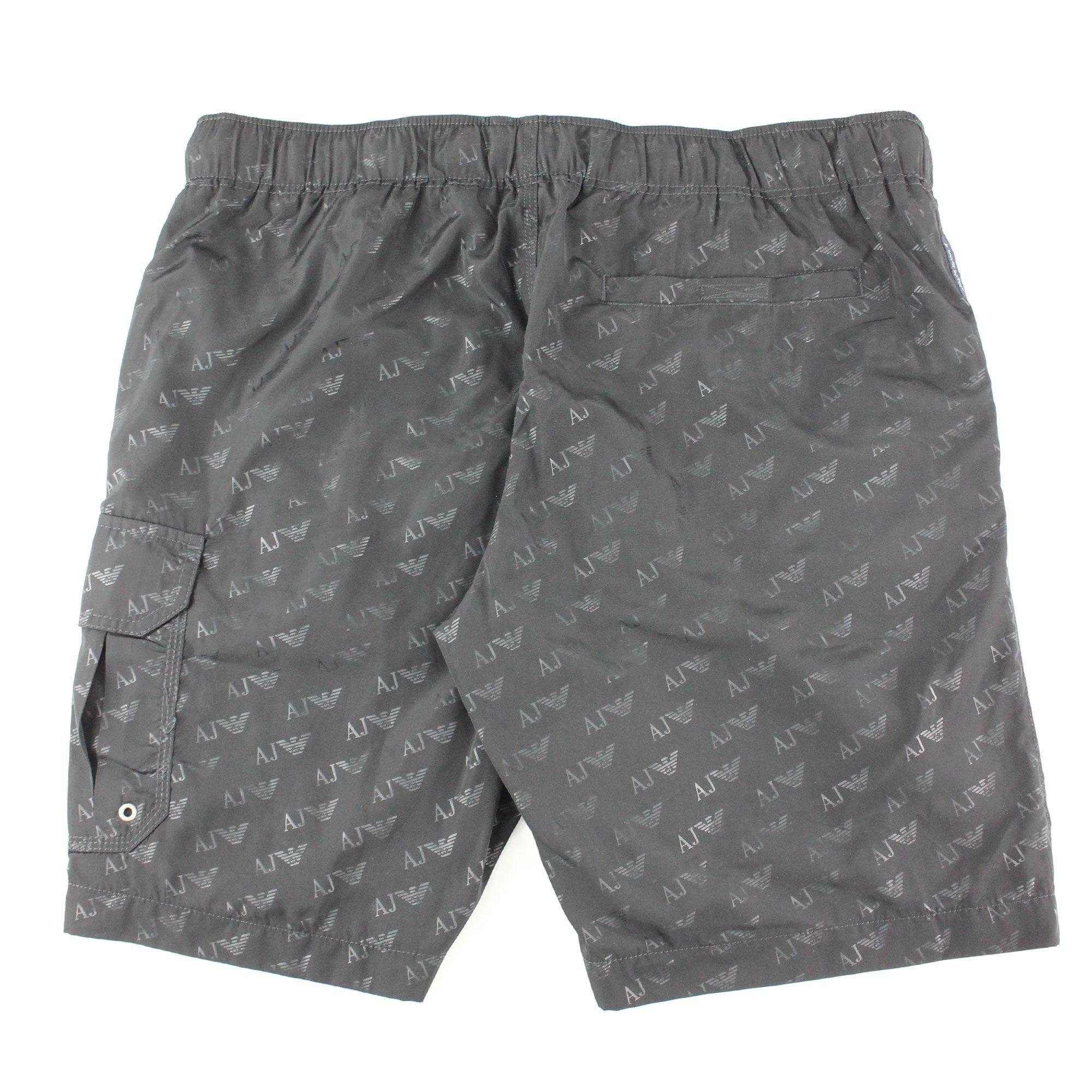 Armani Jeans All Over Logo Print Swim Shorts Dark Navy