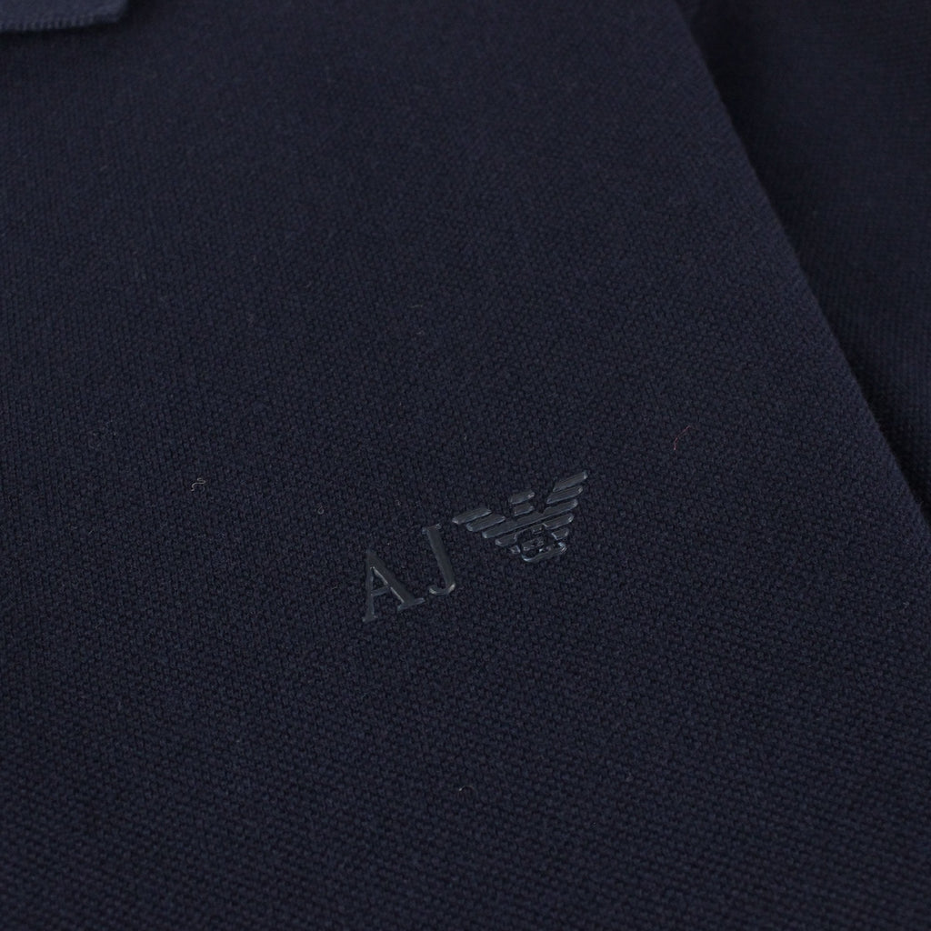 Armani Jeans Aj Eagle Chest Logo S/s Polo Navy Blue