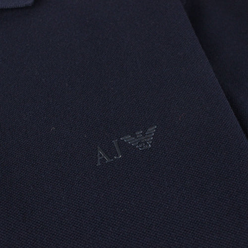 Armani Jeans Aj Eagle Chest Logo S/s Polo Navy Blue