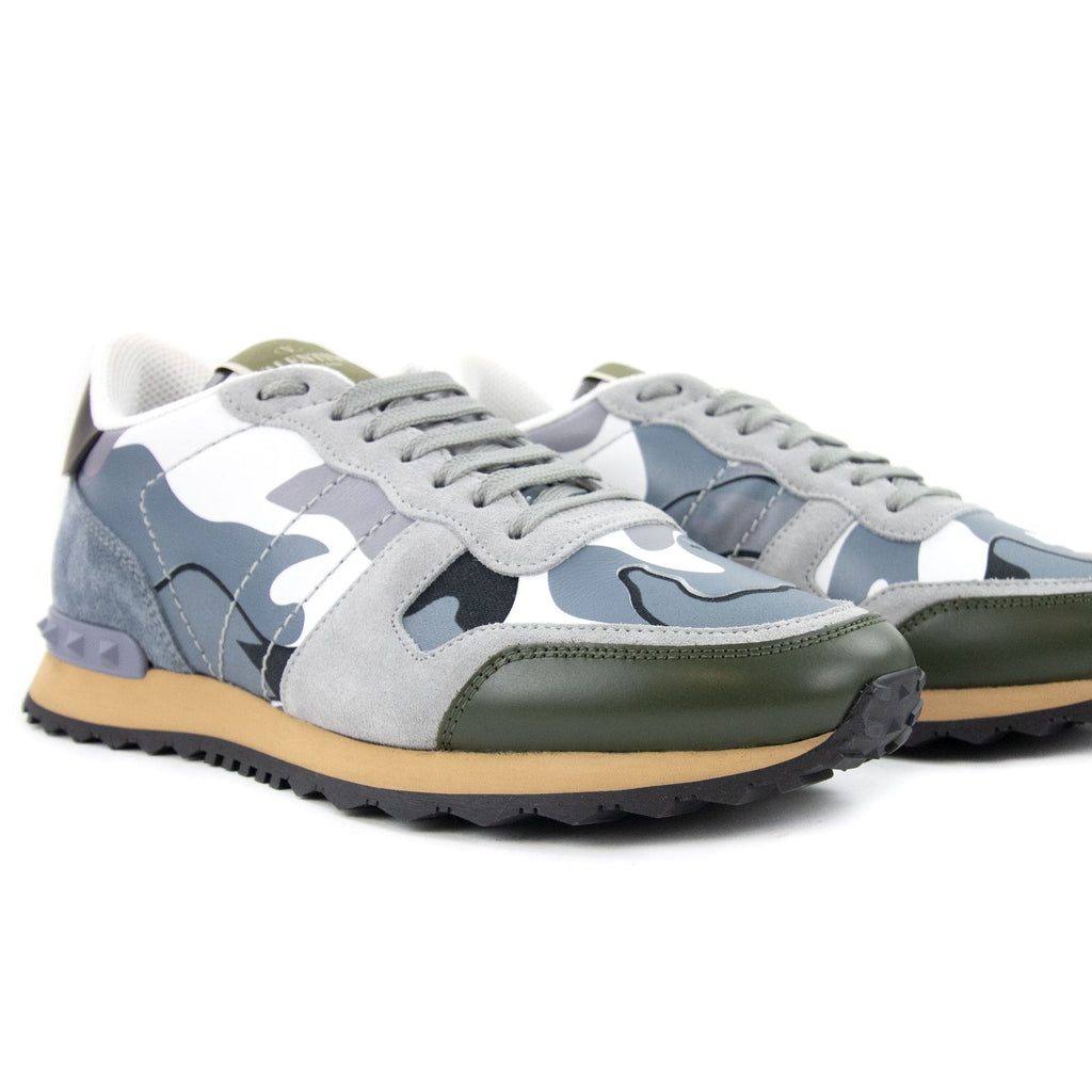 Valentino Rockrunner Camouflage Sneaker Grey 57h