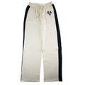 Ea7 Side Stripe Straight Leg Pantalone Off White