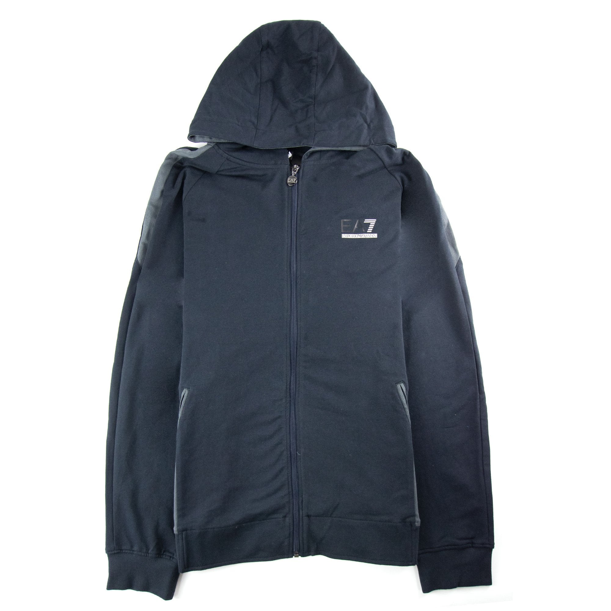 Ea7 Train Evolution Zip Up Sweatshirt Dark Blue