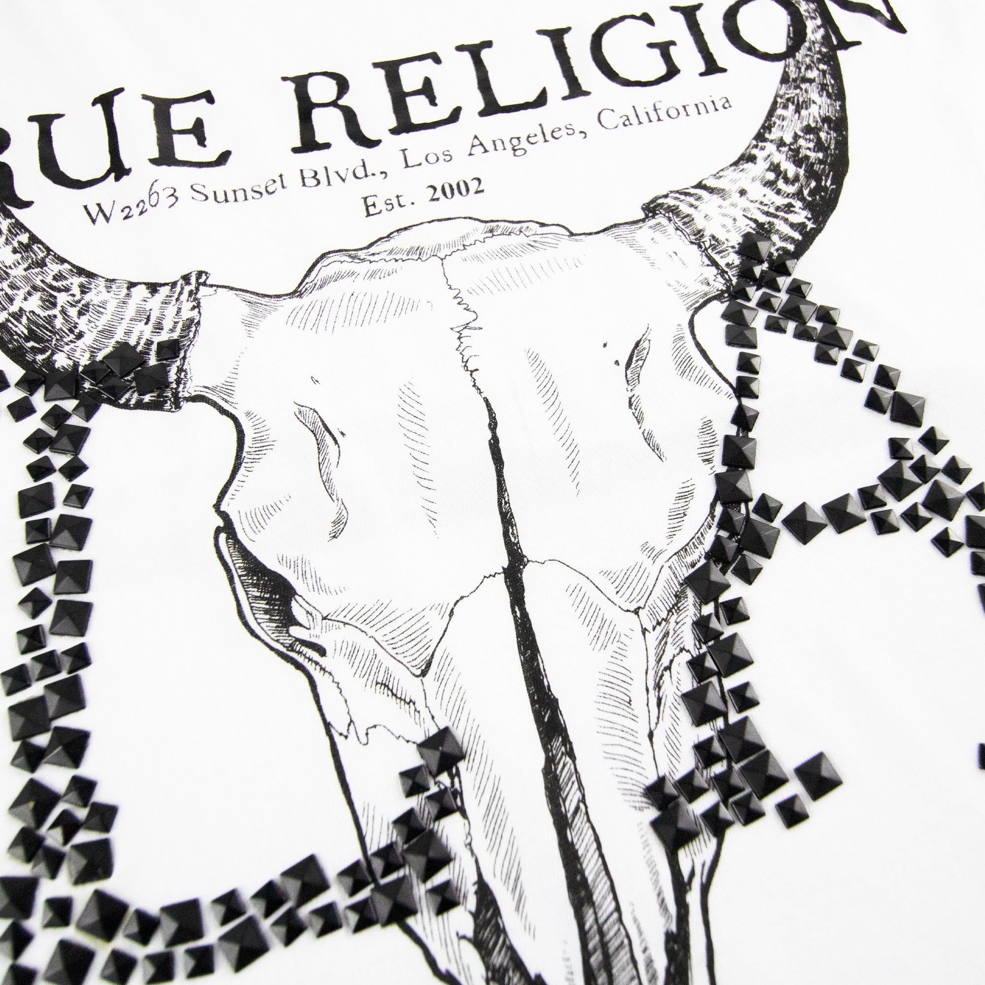 True Religion Longhorn Crew Neck S/s T Shirt White