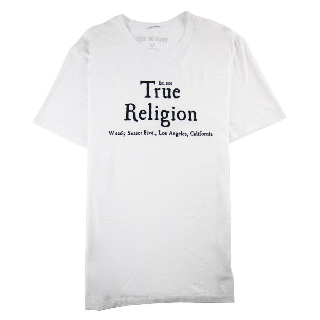 True Religion Embossed Logo S/s T Shirt White