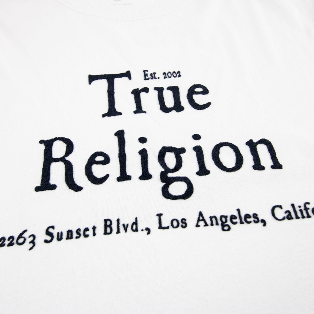 True Religion Embossed Logo S/s T Shirt White