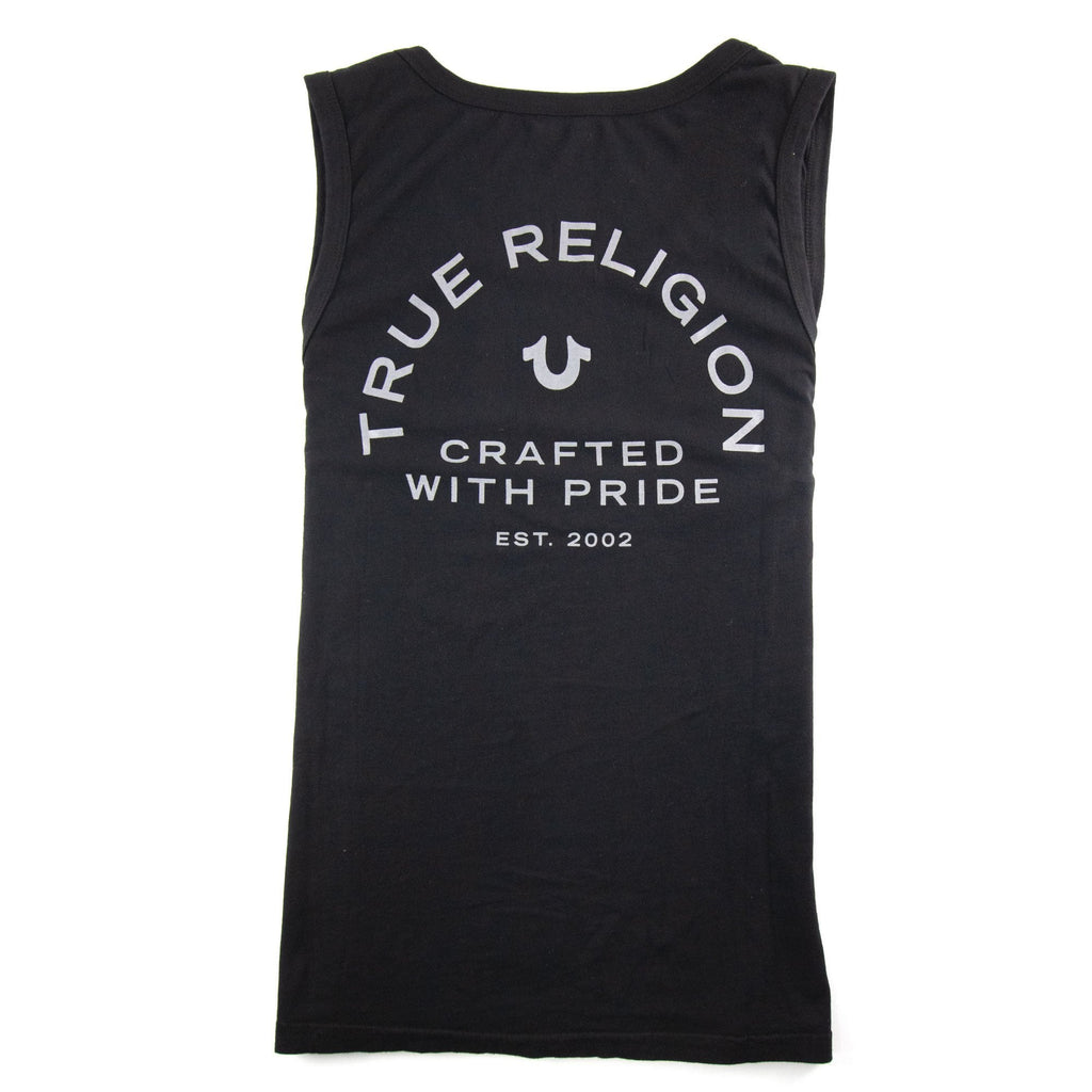 True Religion Crafted With Pride Back Logo Tank Top Black