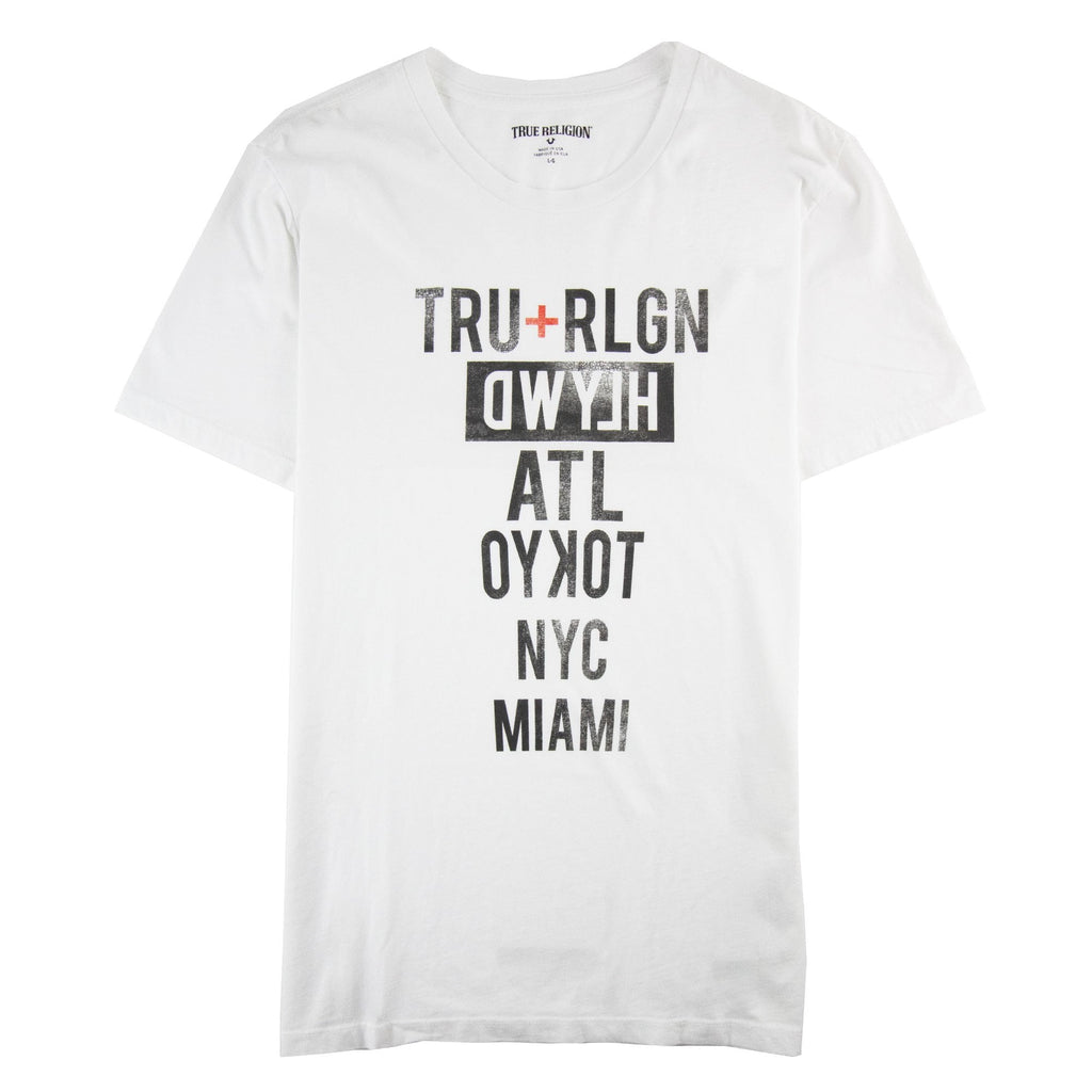 True Religion Tour Letters S/s T Shirt White