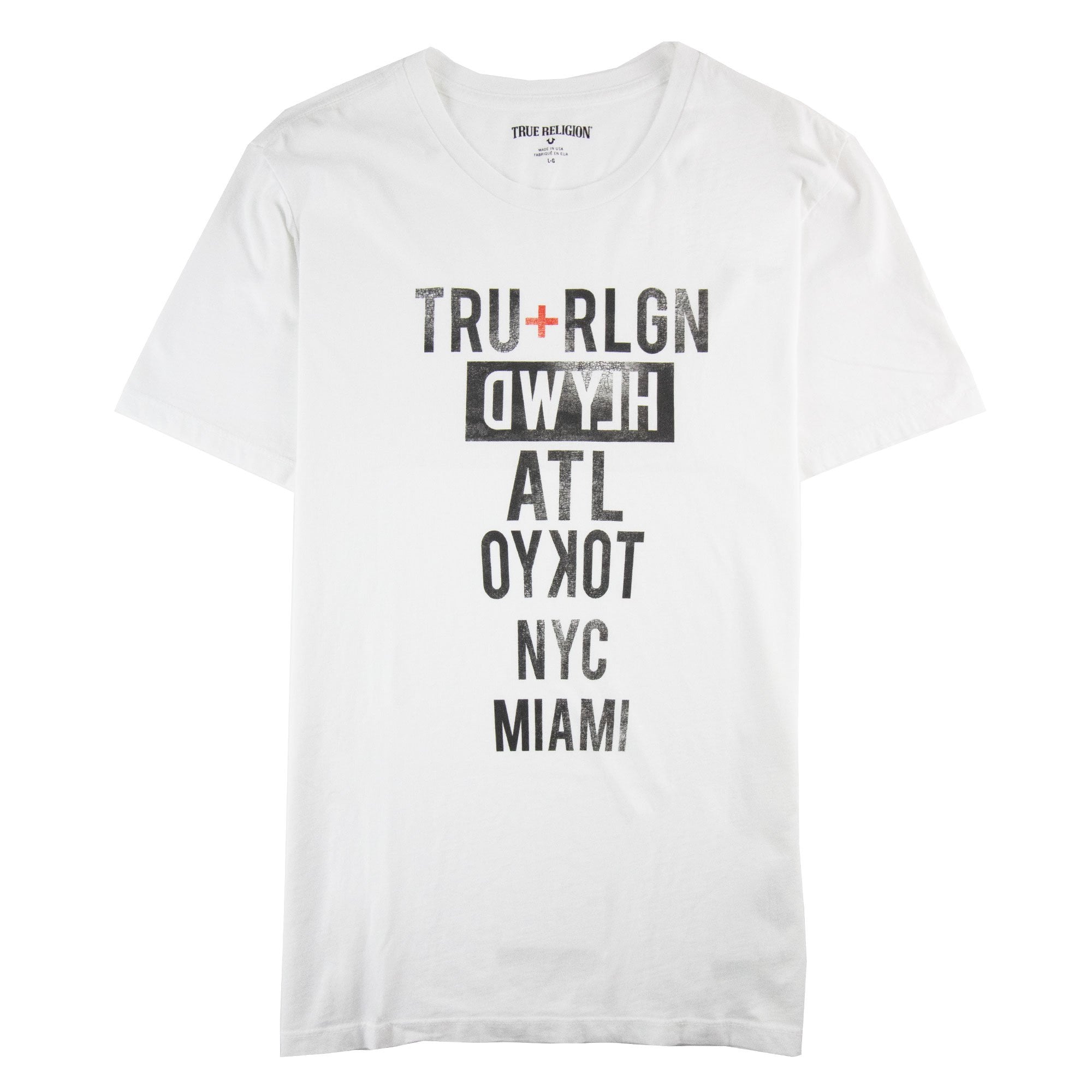 True Religion Tour Letters S/s T Shirt White