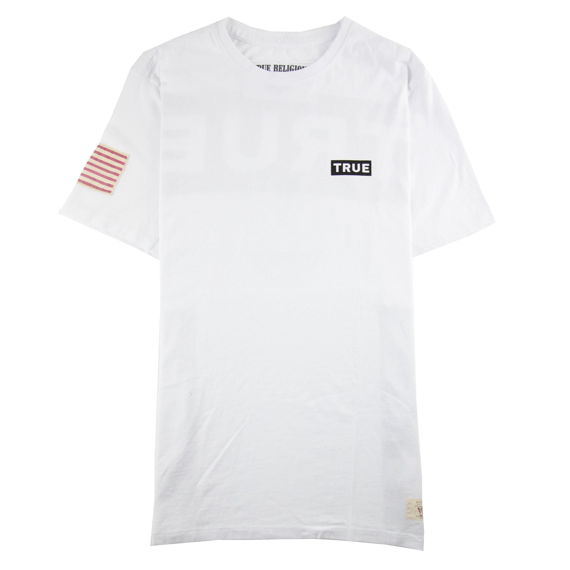 True Religion True Camo Crew Neck S/s T Shirt White