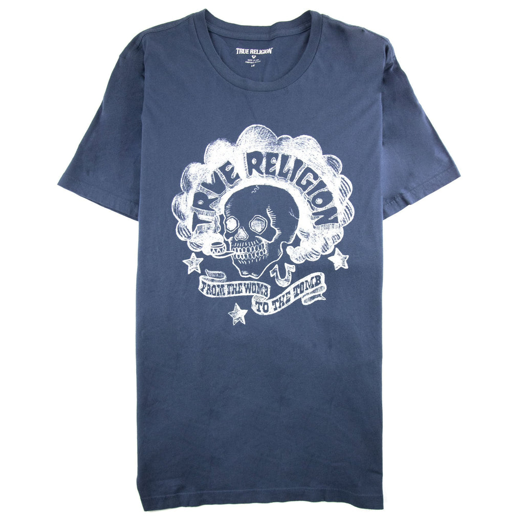 True Religion Womb To Tomb Crew Neck Tee Midnight Blue