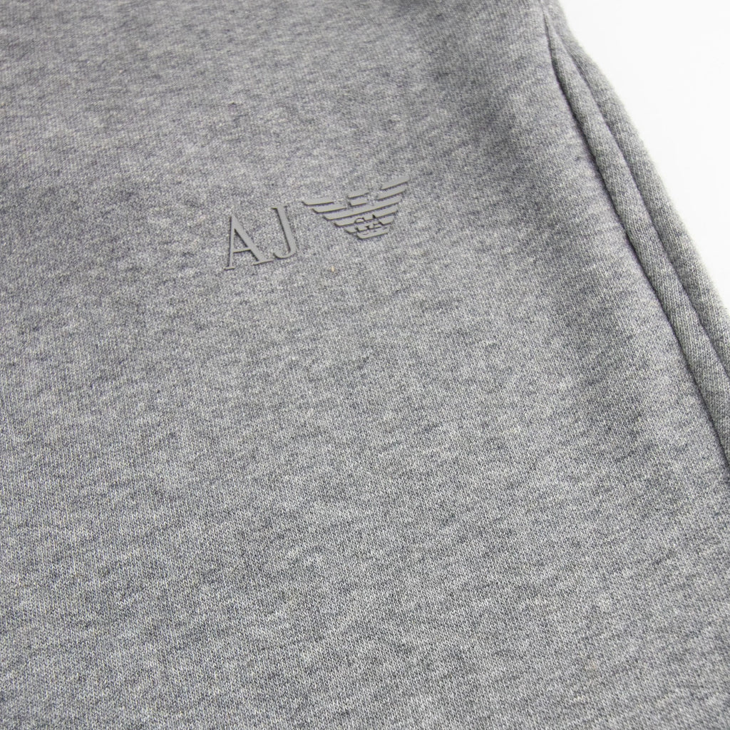 Armani Jeans Aj Eagle Logo Straight Cuff Bottoms Melange Grigio
