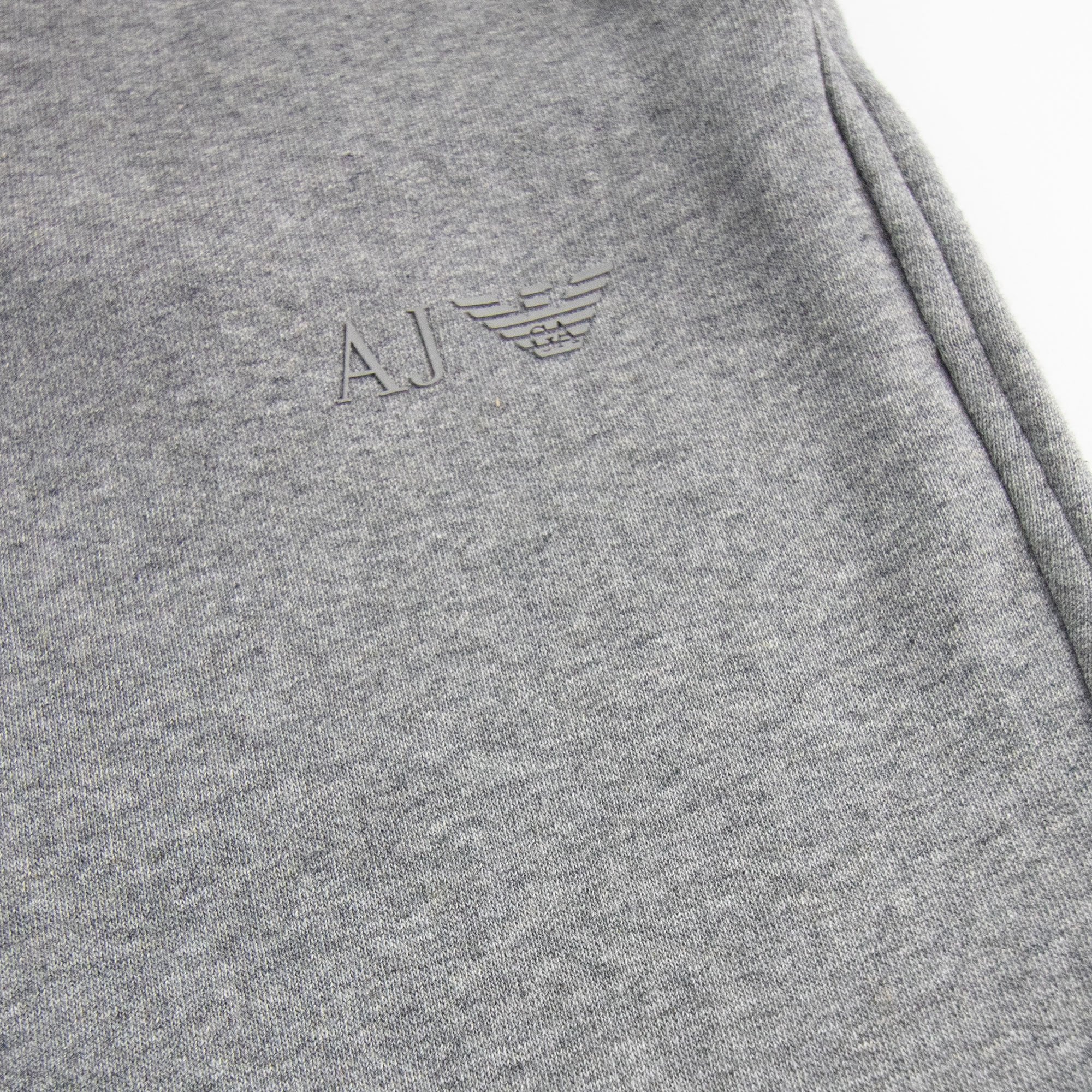 Armani Jeans Aj Eagle Logo Straight Cuff Bottoms Melange Grigio