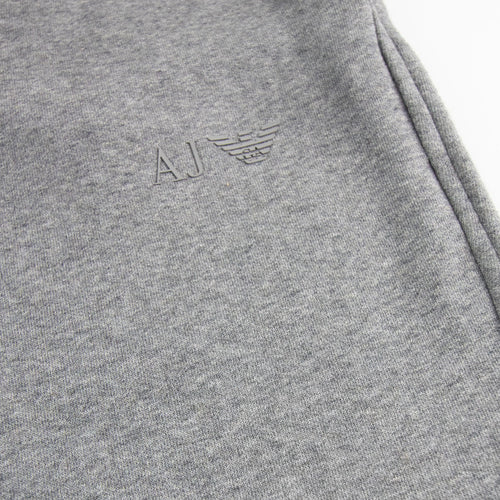 Armani Jeans Aj Eagle Logo Straight Cuff Bottoms Melange Grigio