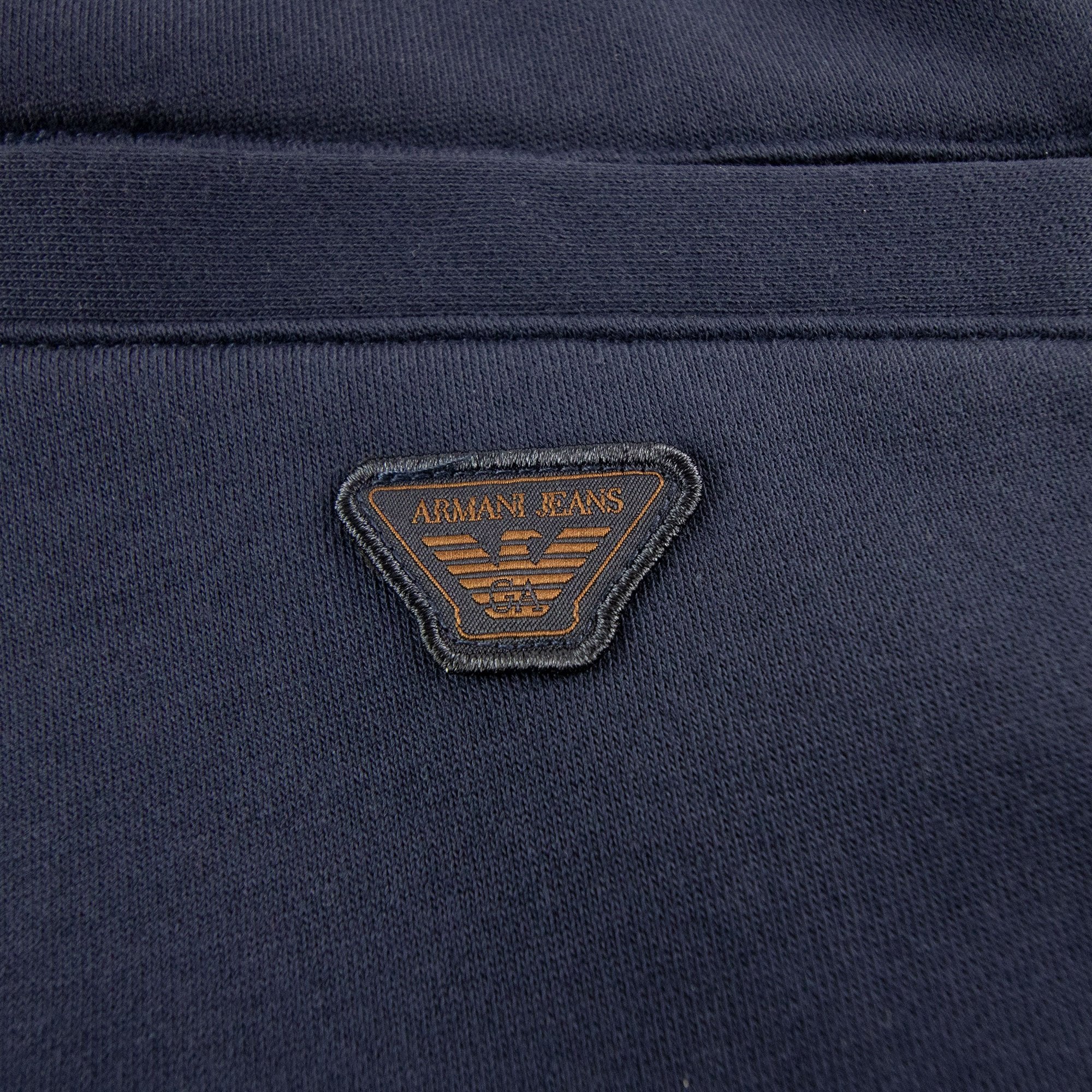 Armani Jeans Printed Logo Jogging Pants Navy Blue