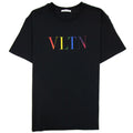 Valentino Multi Colour Logo Print T Shirt Black 20t
