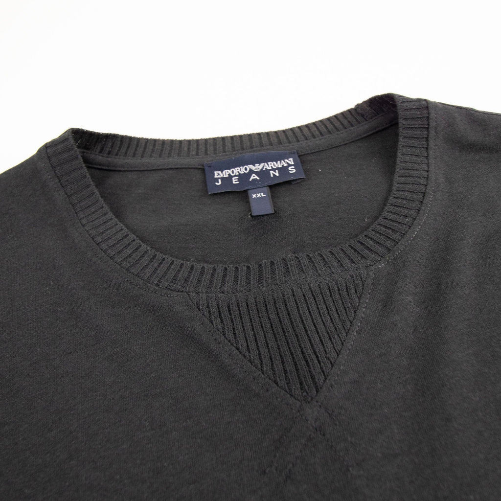 Emporio Armani Rib Crewneck S/s T Shirt Black