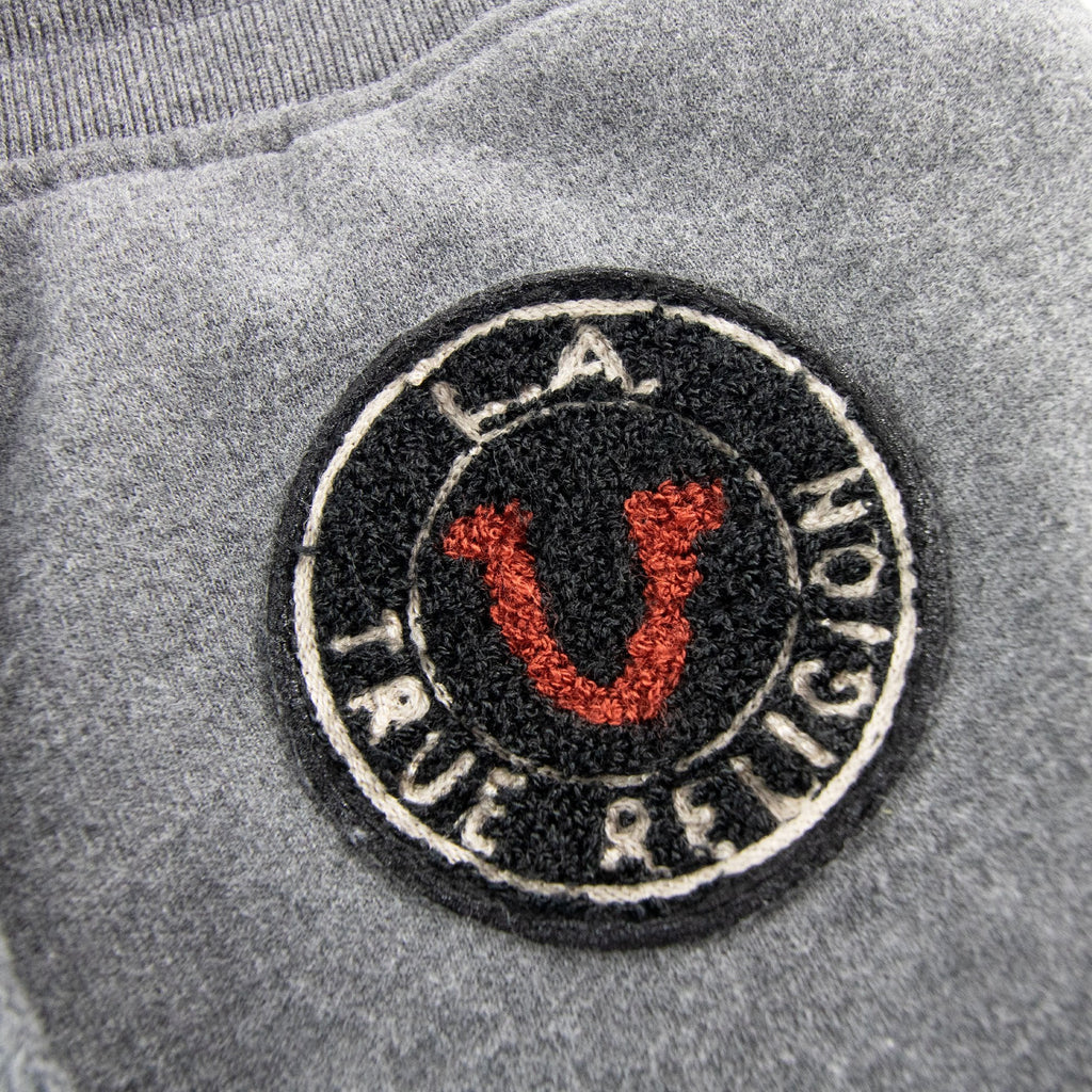 True Religion Patch Fleece Pants Dark Grey