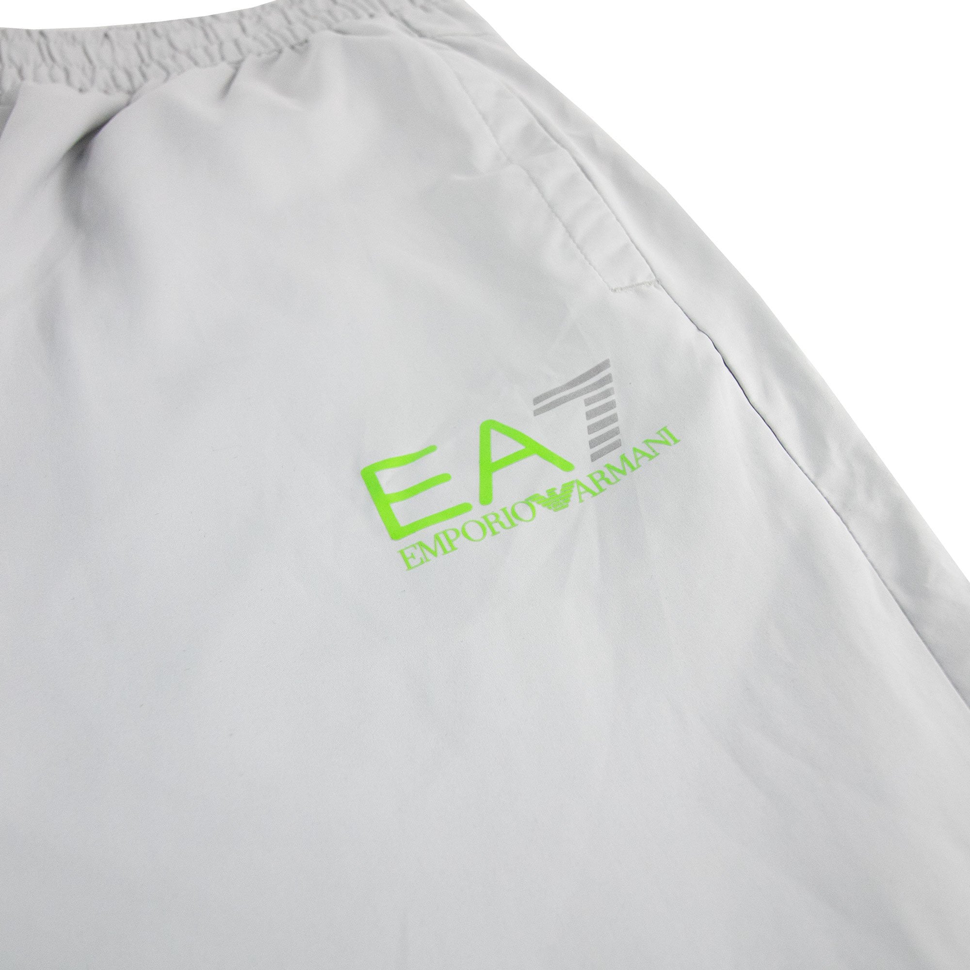 EA7 Reflective Logo Tracksuit Pants Light Grey
