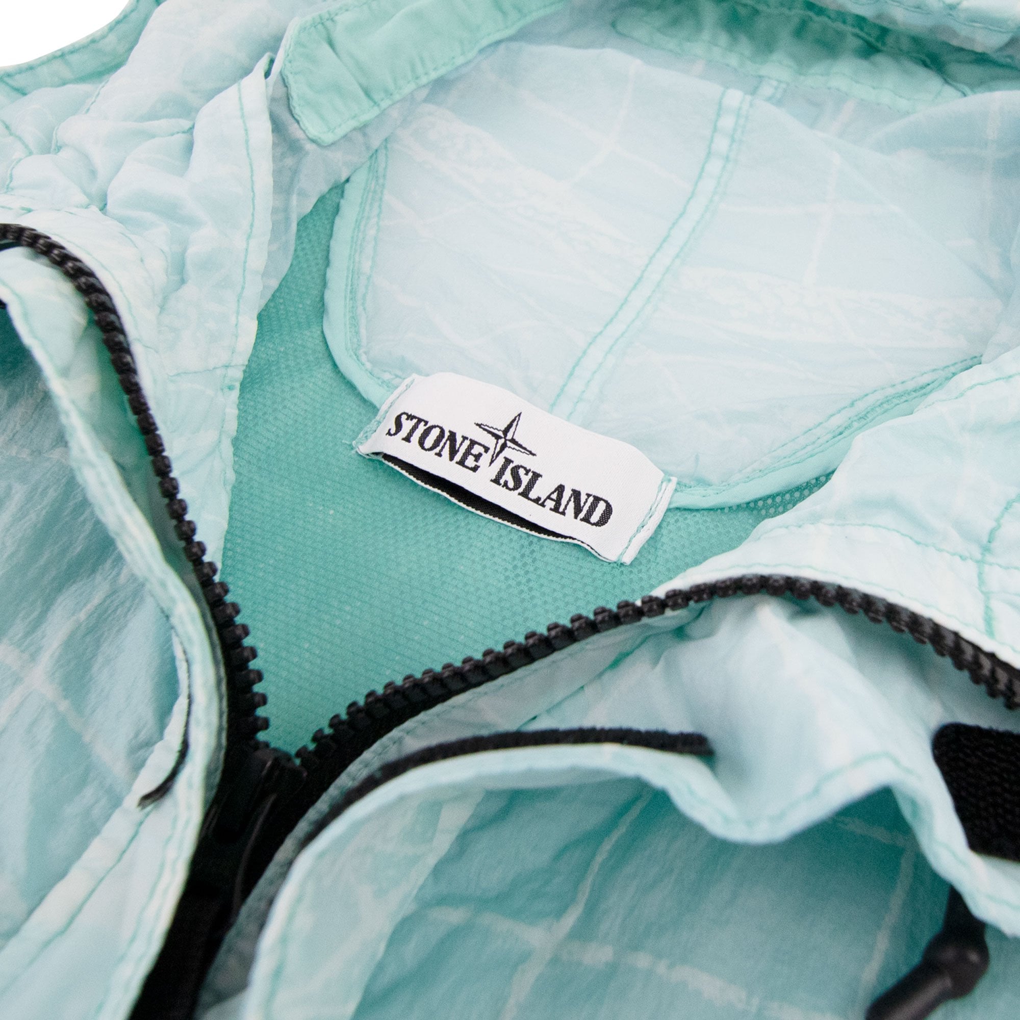 Stone Island 42999 Reflective Grid On Lamy-tc Parka Aqua V0044