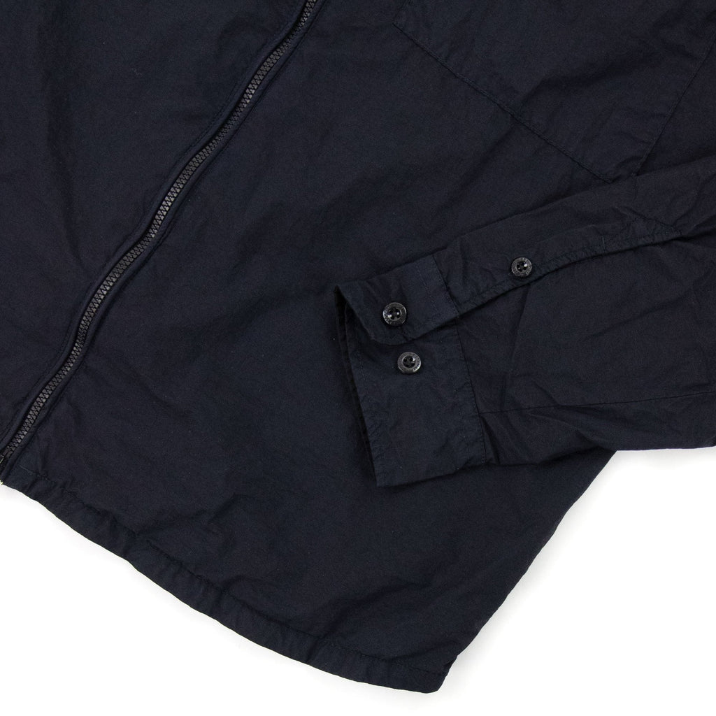 CP Company Arm Lens Zip Up Nylon Overshirt Navy 888