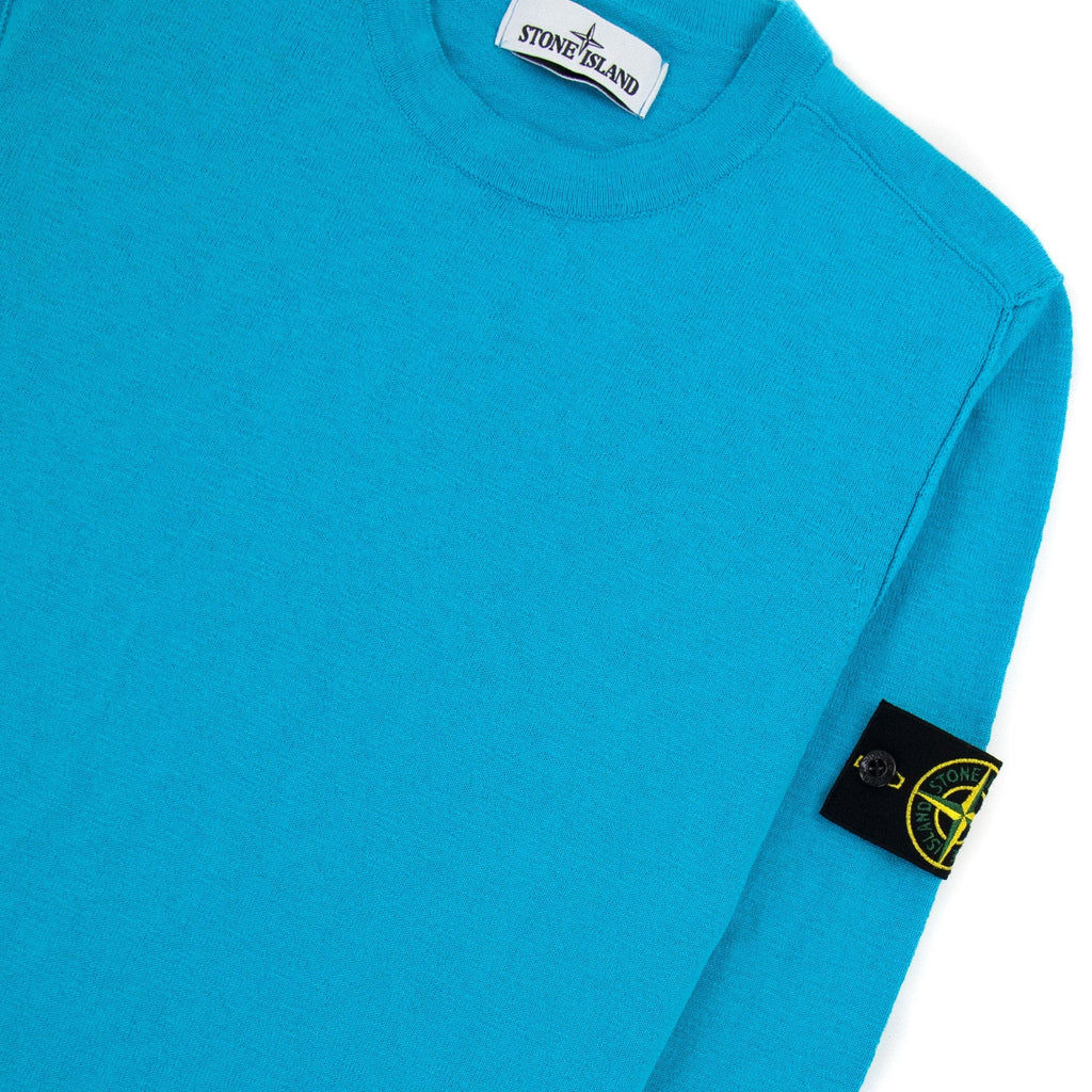 Stone Island 502b0 Fine Knit Sweater Sky Blue