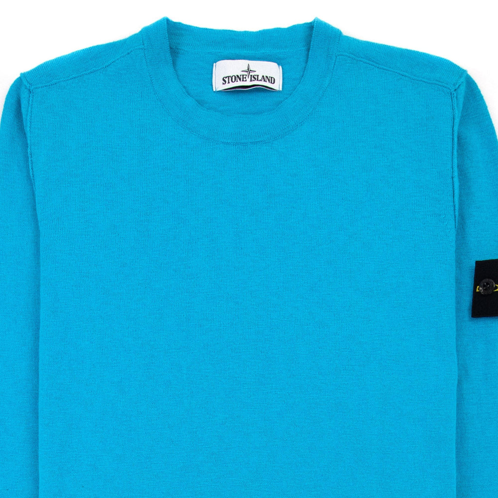 Stone Island 502b0 Fine Knit Sweater Sky Blue