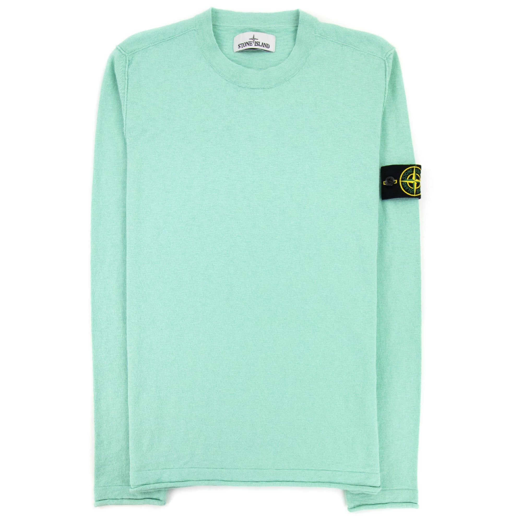 Stone Island 502b0 Fine Knit Sweater Mint Green – Onu