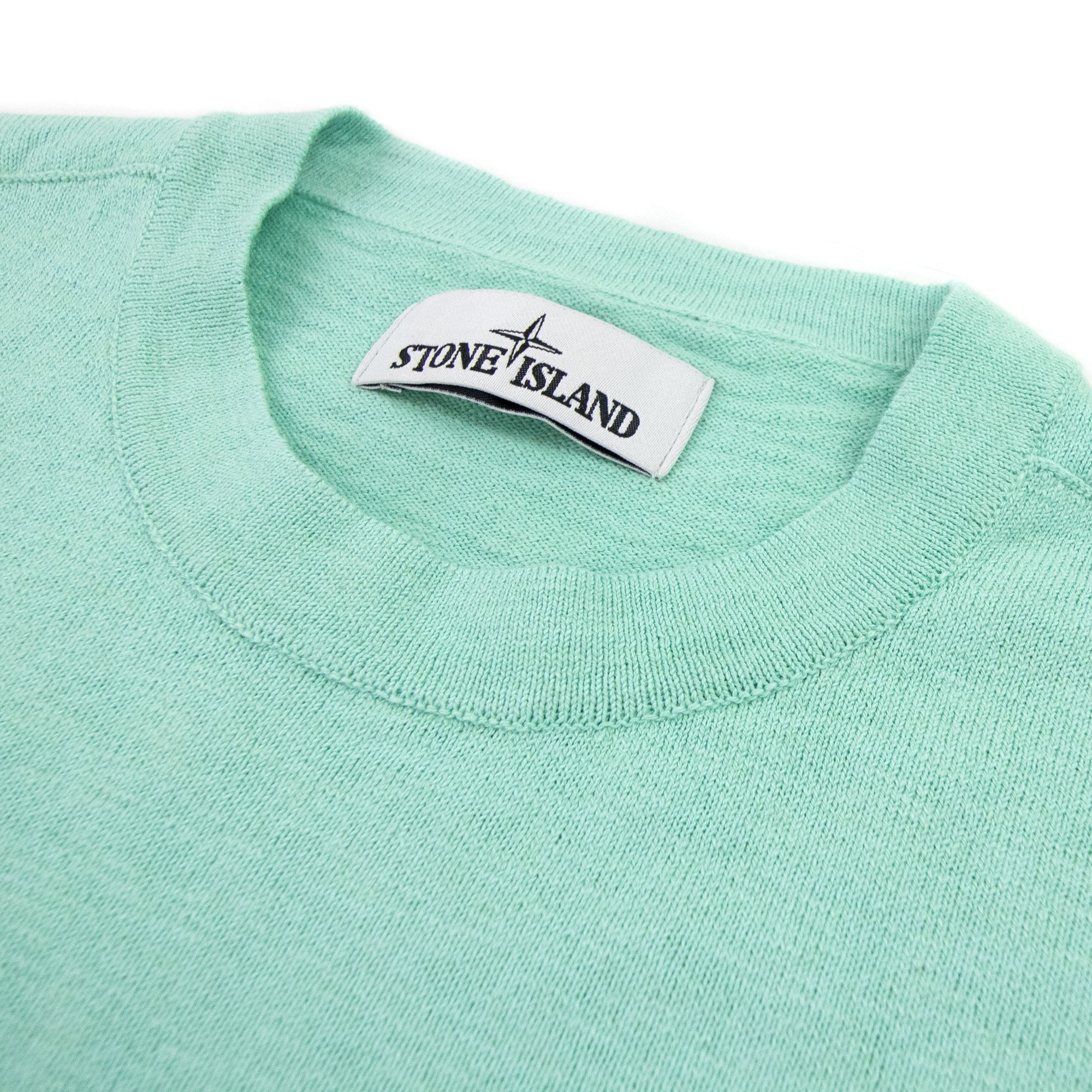 Stone Island 502b0 Fine Knit Sweater Mint Green – Onu