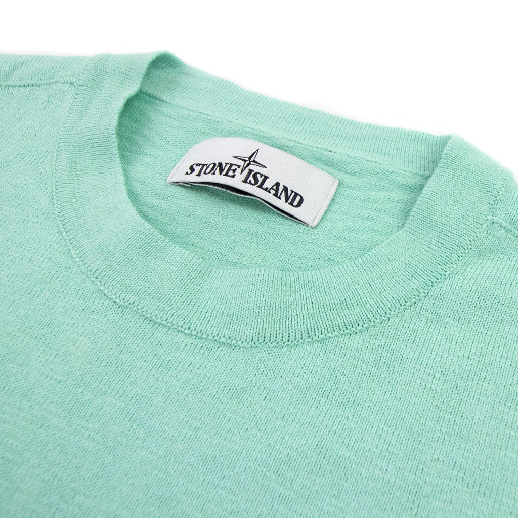 Stone Island 502b0 Fine Knit Sweater Mint Green