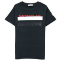 Moncler Junior Rubber Logo Maglia T Shirt Black