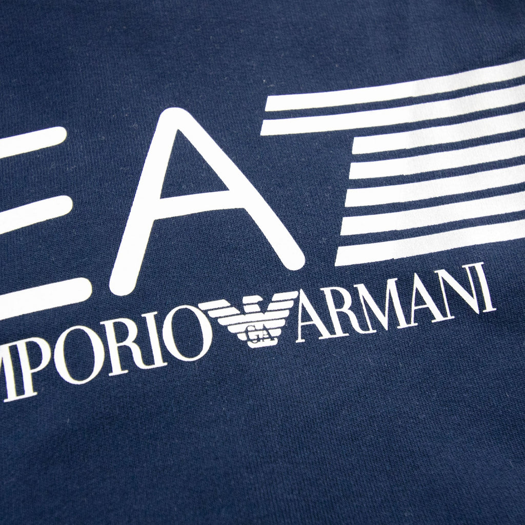 Ea7 Junior Logo Crewneck Sweatshirt Navy Blue