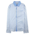 Armani Junior All Over Logo Print L/s Shirt Baby Blue