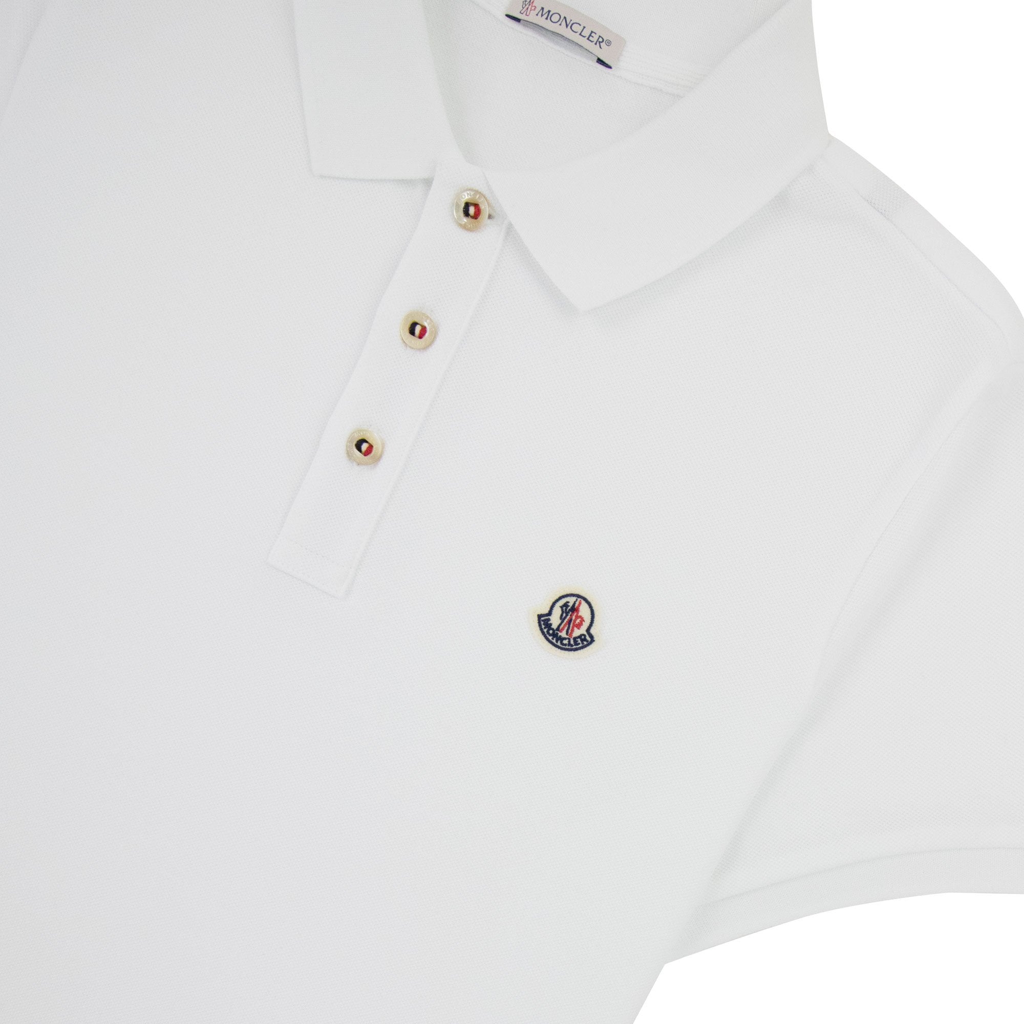 Moncler Manica Cort S/s Polo White 001