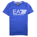 Ea7 Junior Printed Logo S/s T Shirt Blue