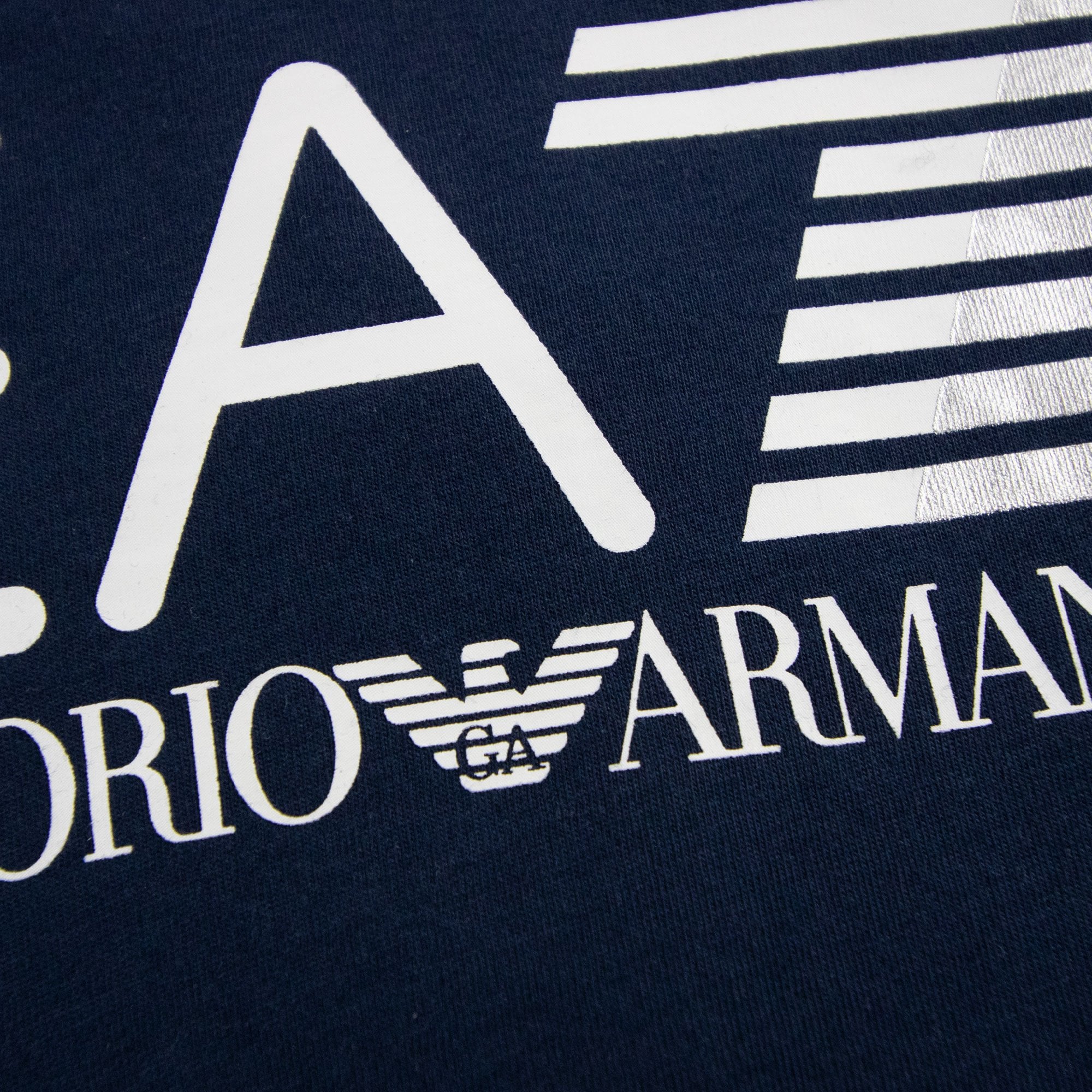 Ea7 Junior Printed Logo S/s T Shirt Navy