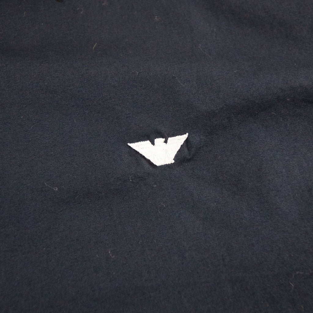 Armani Junior Embossed Eagle Logo L/s Shirt Navy